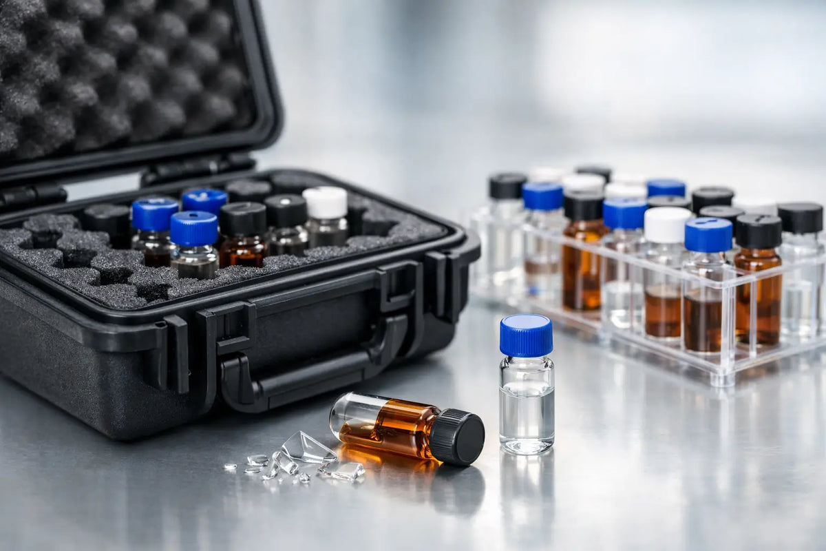 Vials vor Bruch schützen und sauber ordnen