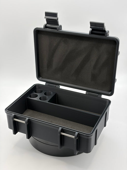 Robin Fit Vial Aufbewahrungsbox 4 mit transparentem Deckel und Fächern für Vials und kleine Behälter