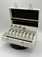 RobinFit Vial Box V3 für 3-ml und 10-ml Vials, stabile Aufbewahrungsbox aus Plastik mit Fächern, praktische Lagerlösung