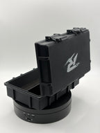 Robin Fit Vial Storage Box 4 V2 für 4 × 3-ml-Vials, praktische Aufbewahrungsbox aus Kunststoff, klare Sichtfenster, platzsparendes Design