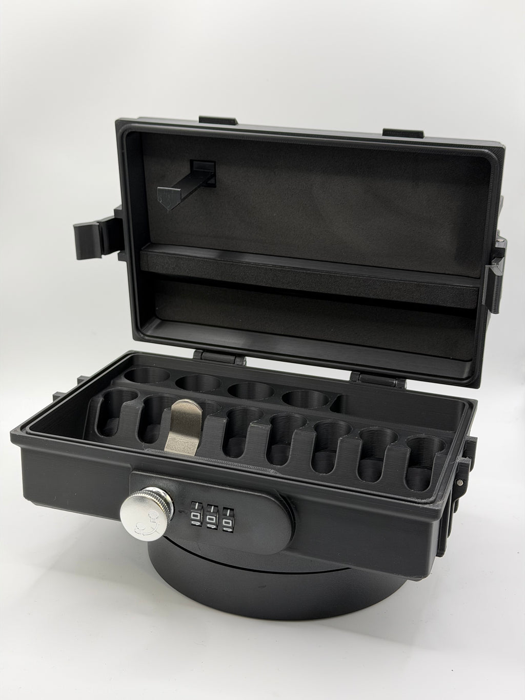 RobinsonFit Vial Box V3.1 Secure mit Zahlenschloss, sichere Aufbewahrungsbox für Vials, robustes Kunststoffgehäuse, abschließbar