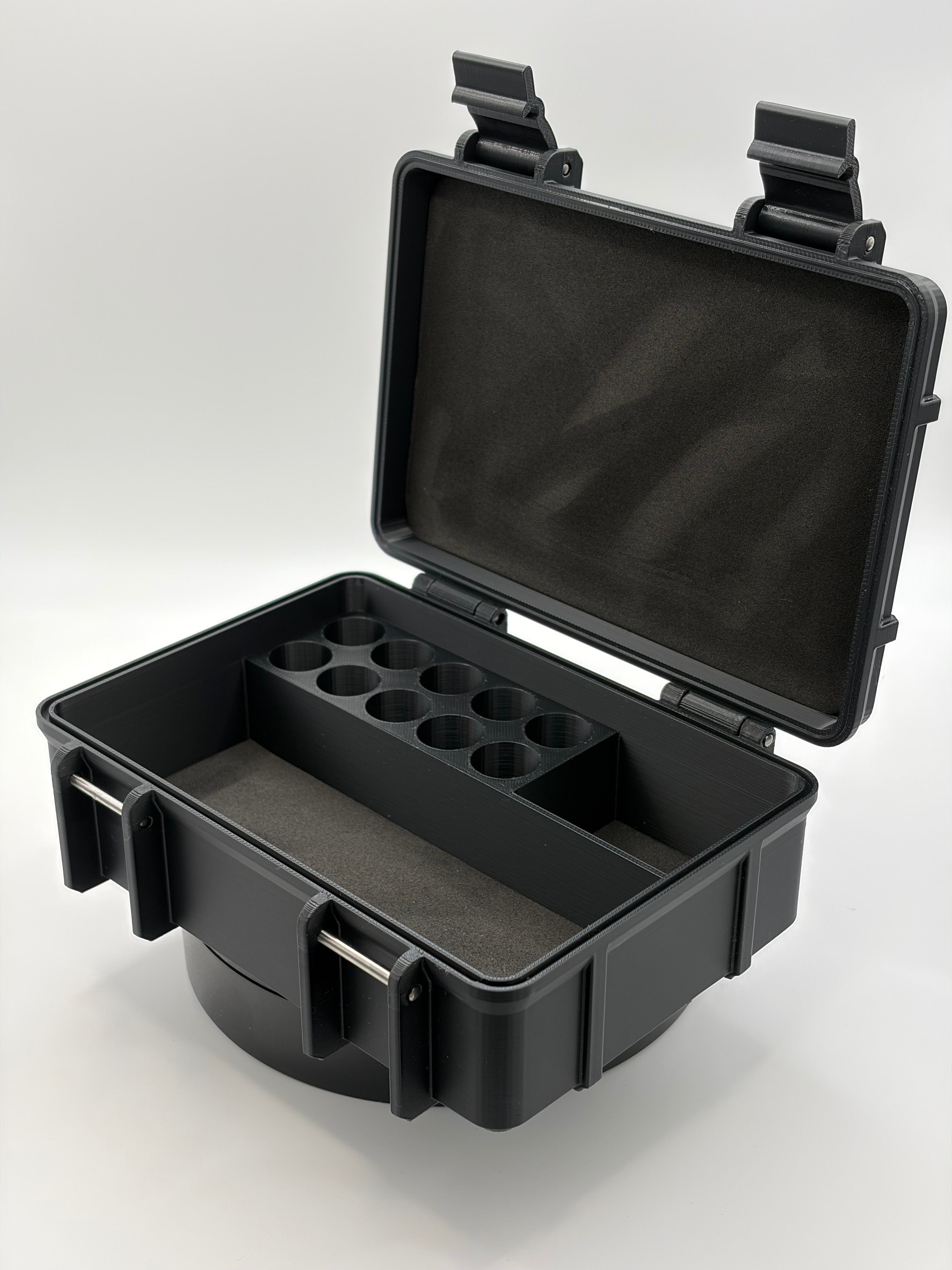 Robin Fit Vial Aufbewahrungsbox mit 10 Fächern, stabile Kunststoffbox für Vials und kleine Gegenstände.