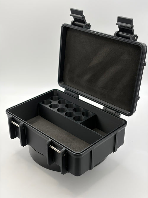 Robin Fit Vial Aufbewahrungsbox mit 10 Fächern, stabile Kunststoffbox für Vials und kleine Gegenstände.