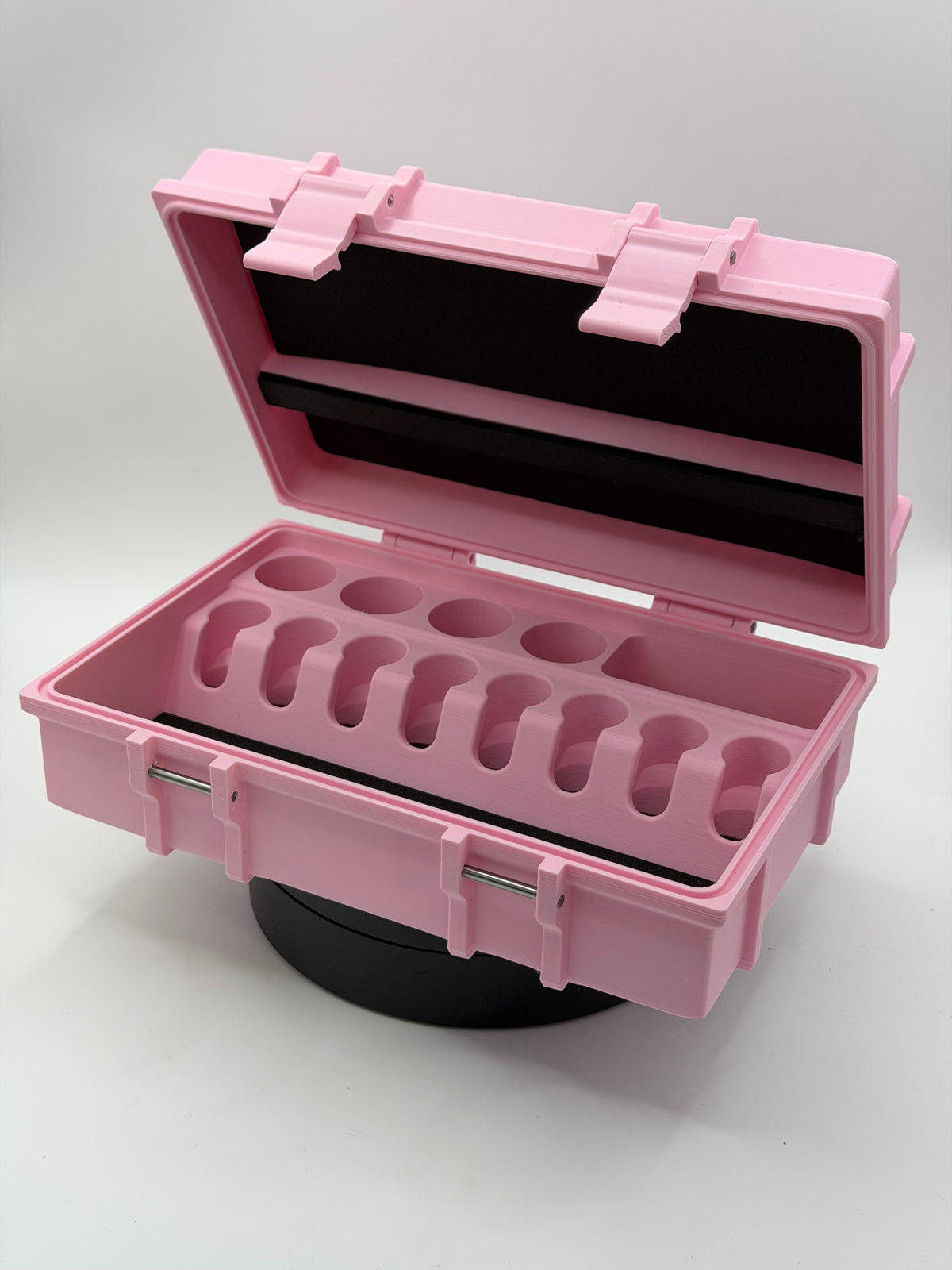 RobinFit Vial Box V3 für 3-ml und 10-ml Vials, robuste Aufbewahrungsbox aus Kunststoff, kompakte Lagerlösung
